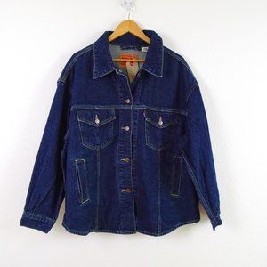 Levi's Denim Jean Jacket Women Size XL Blue Denim Shirt Jacket Shacket
